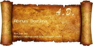 Abrus Dorina névjegykártya